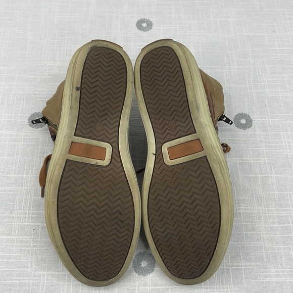 Steve Madden Art Name Burnleyy High Top Zip Lace Studded Leather Shoes Mens Sz 8 - Picture 6 of 7